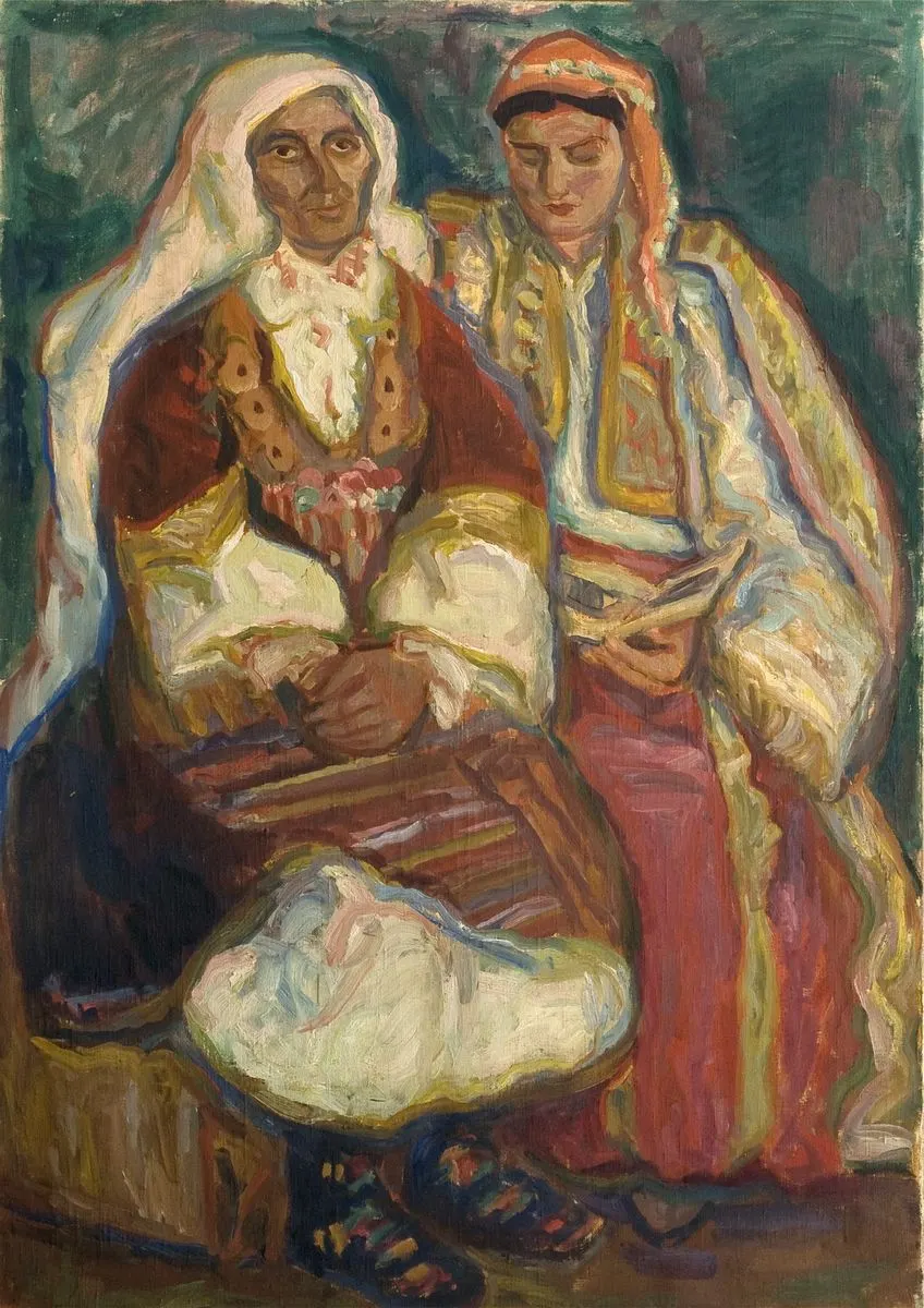 Makedonke (Macedonian Women), 1952, painting by Serbian painter Zora Petrović.